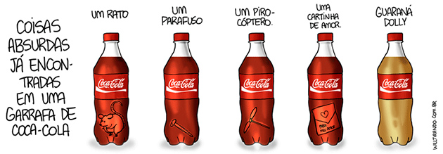 Enquanto isso na garrafa de Coca-Cola...