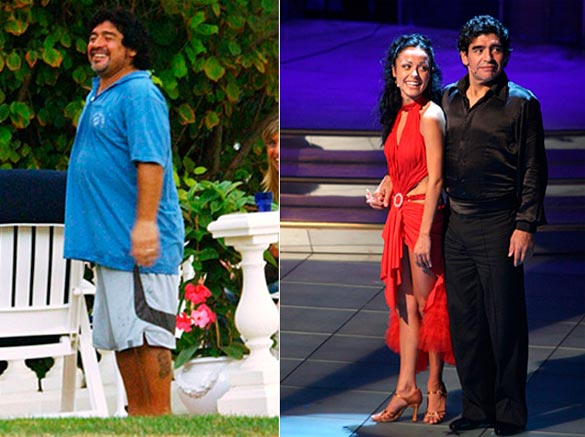 Antes e depois do Maradona