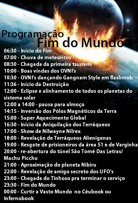 Programação Fim do Mundo